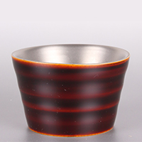 ぐいのみ　白溜塗(しろためぬり)